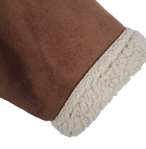 Toddlers Brown and Cream Sherpa Jacket. CachCach. 2T - Picture 6 of 12